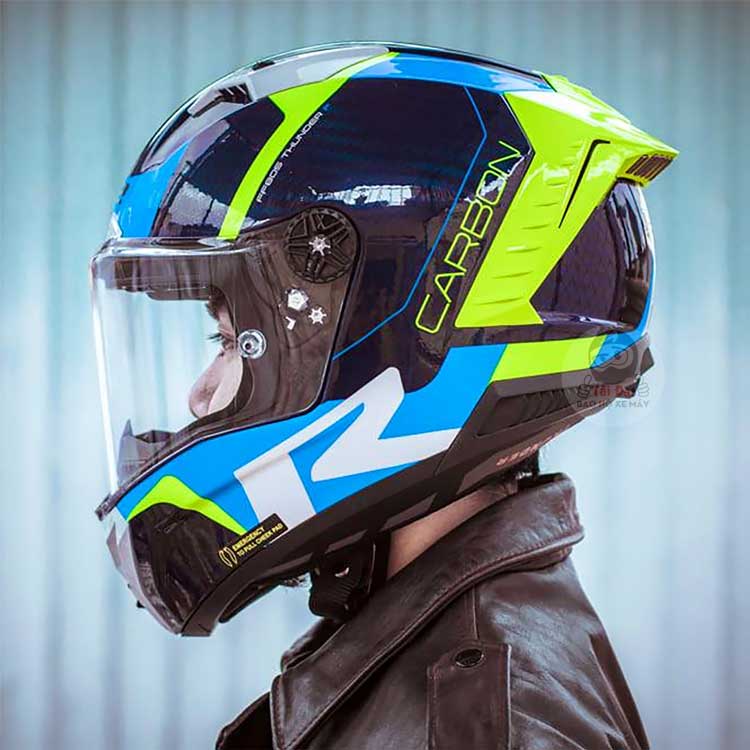 LS2 FF805 Thunder Carbon Racing 1 Xanh