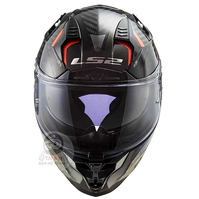 LS2 Challenger FF327 Carbon tem Alloy Đỏ