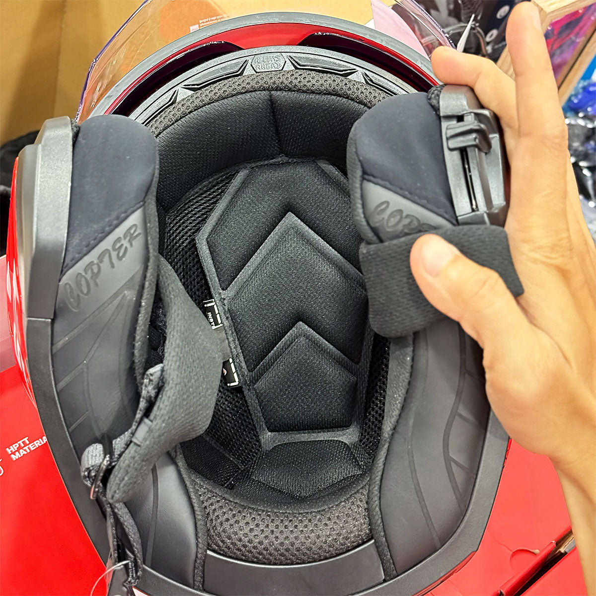 LS2 OF600 Copter Mesh Đỏ