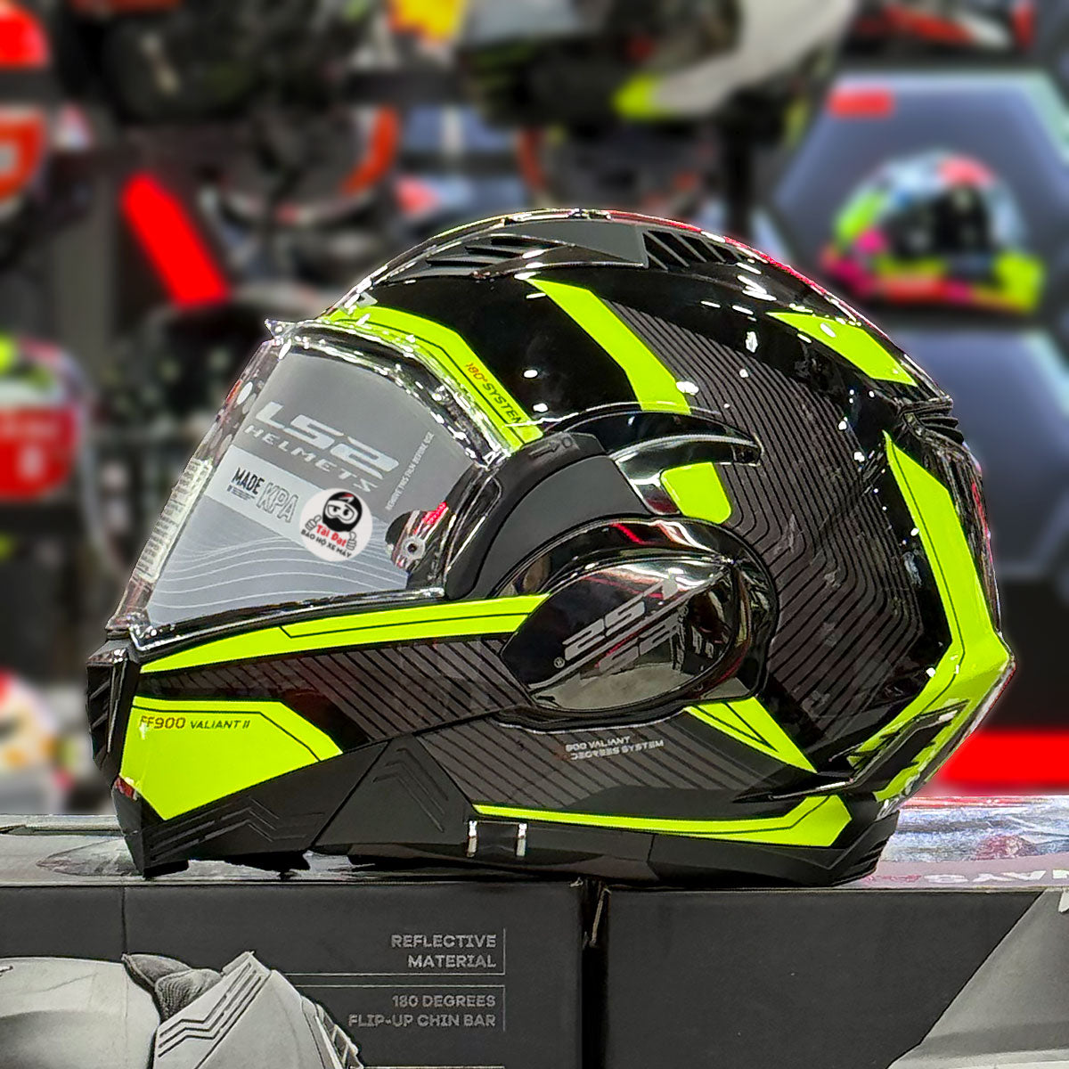 LS2 Valiant II Revo Đen Xanh FF900