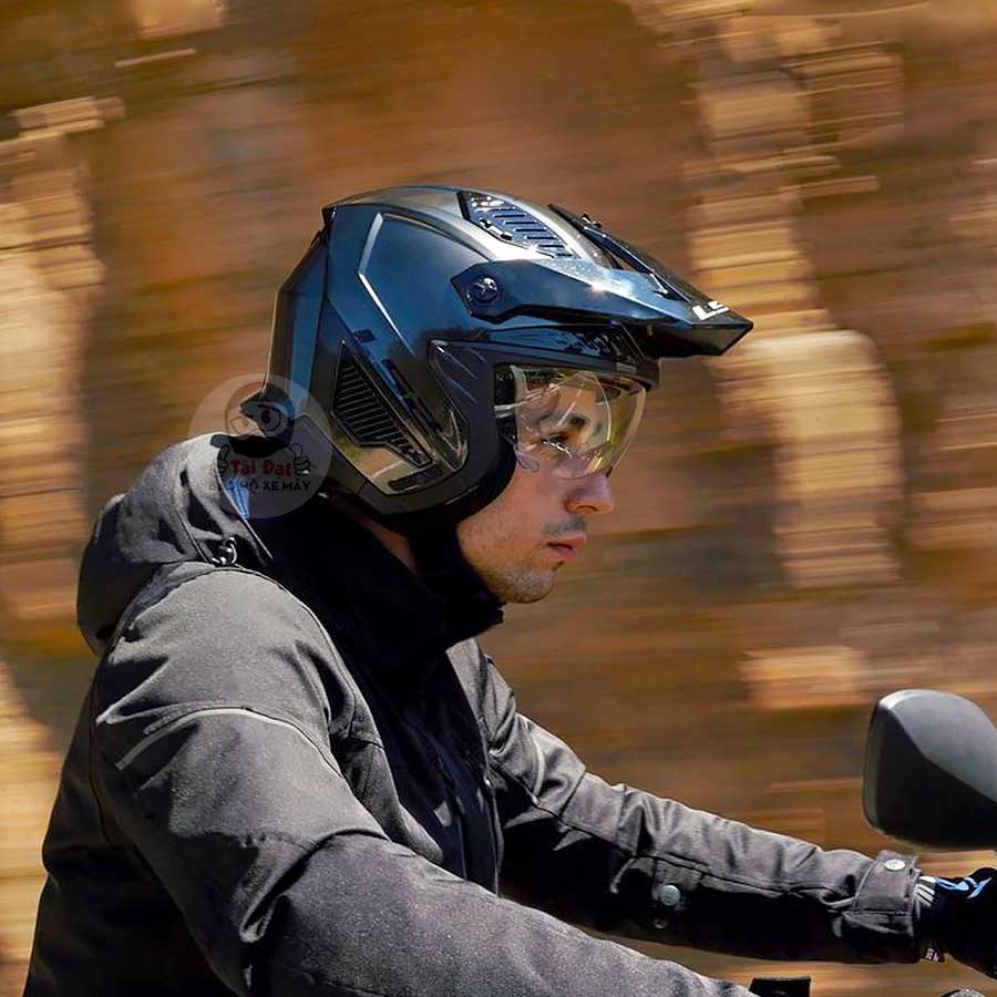 LS2 Drifter Of606 Jeans Xám xước