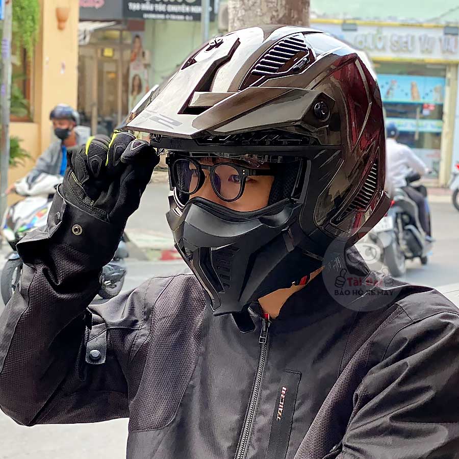 LS2 Drifter Of606 Jeans Xám xước
