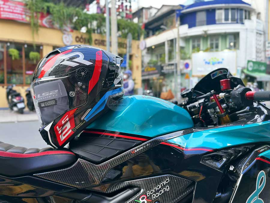 LS2 FF805 Thunder Supra Đỏ Xanh dương