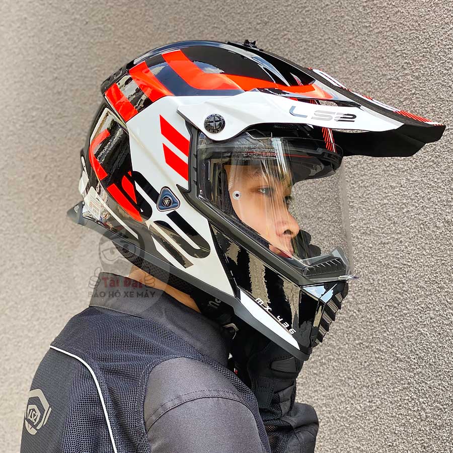 LS2 Pioneer Adventurer Đen trắng MX436