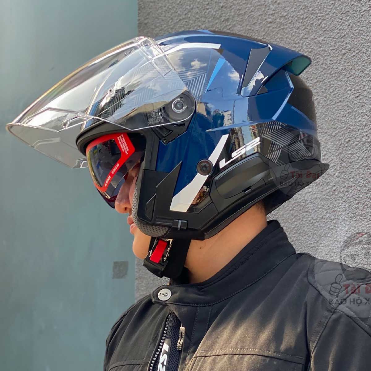 LS2 Verso II OF618 Air Xám Xanh