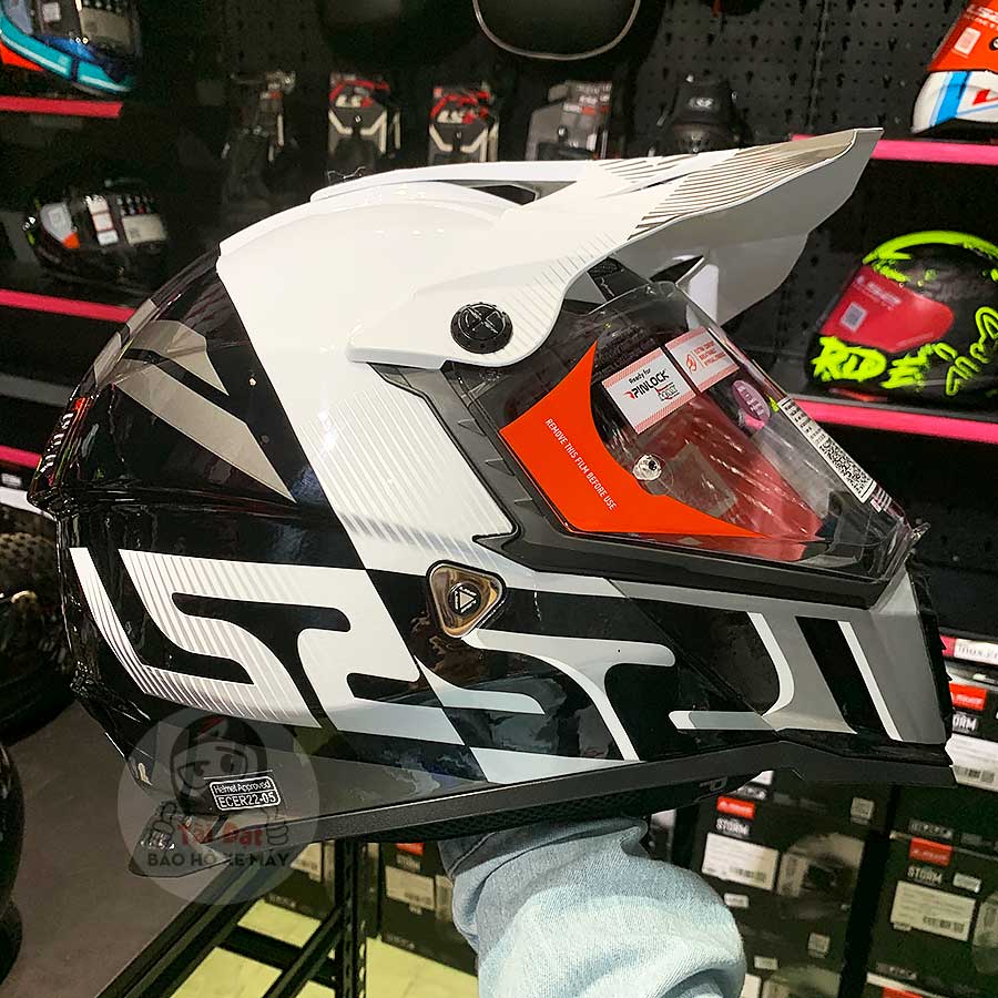 LS2 Pioneer Strike Đen trắng MX436