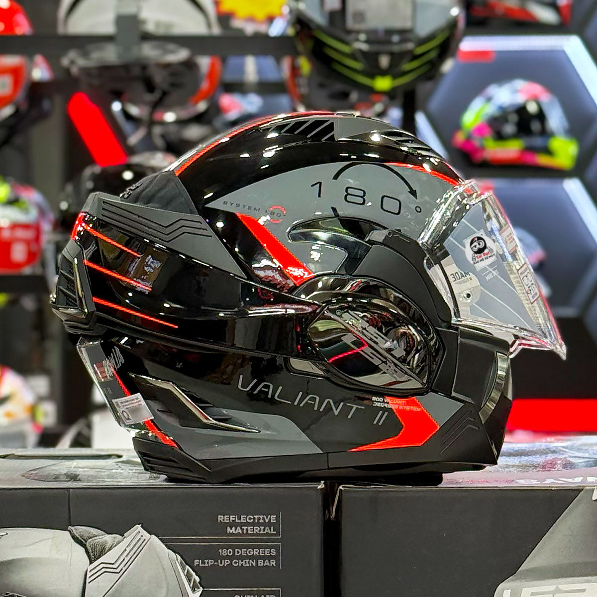 LS2 Valiant II Codex Đỏ Đen FF900