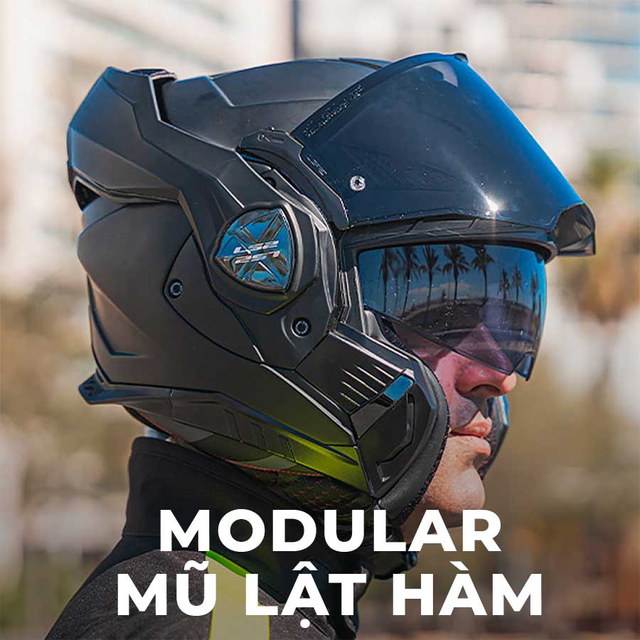 LS2 Modular - Mũ bảo hiểm lật cằm, Nón Modular lật hàm LS2
