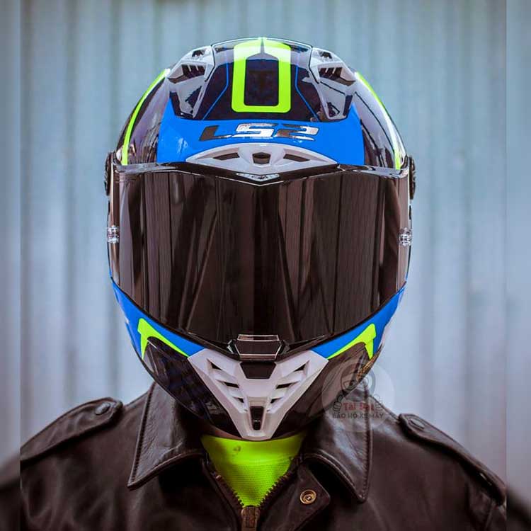 LS2 FF805 Thunder Carbon Racing 1 Xanh