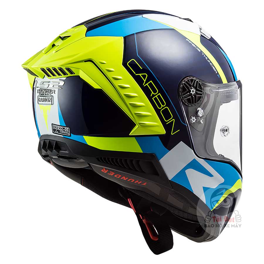 LS2 FF805 Thunder Carbon Racing 1 Xanh