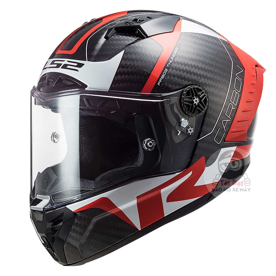 LS2 FF805 Thunder Carbon Racing 1 Trắng Đỏ