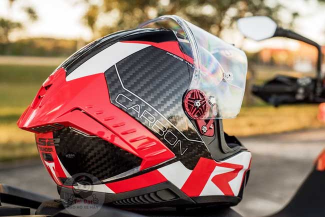 LS2 FF805 Thunder Carbon Racing 1 Trắng Đỏ