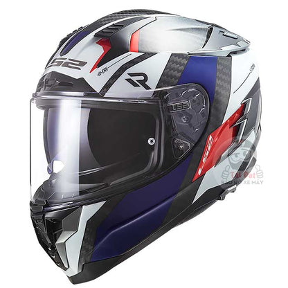 LS2 Challenger FF327 Carbon Alloy Trắng Xanh
