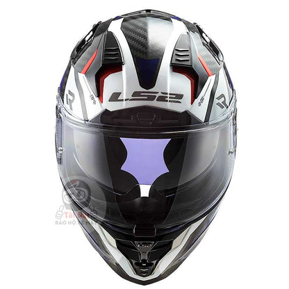 LS2 Challenger FF327 Carbon Alloy Trắng Xanh