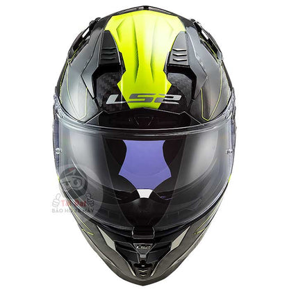 LS2 Challenger FF327 Carbon tem Fold Vàng