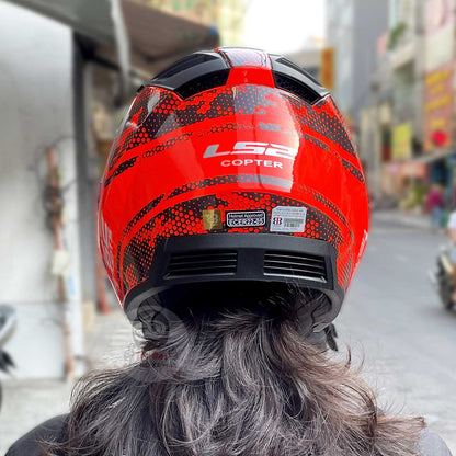 LS2 OF600 Copter Mesh Đỏ