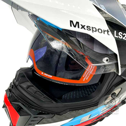 LS2 MX701 Explorer Carbon Trắng Xanh