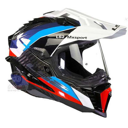 LS2 MX701 Explorer Carbon Trắng Xanh