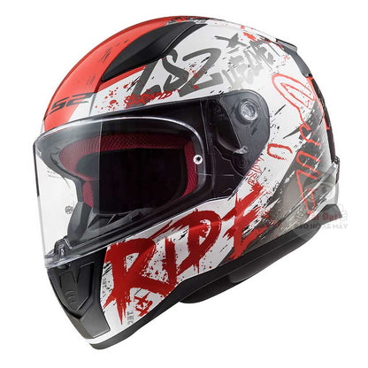 Fullface LS2 FF353 Rapid Naughty Trắng Đỏ