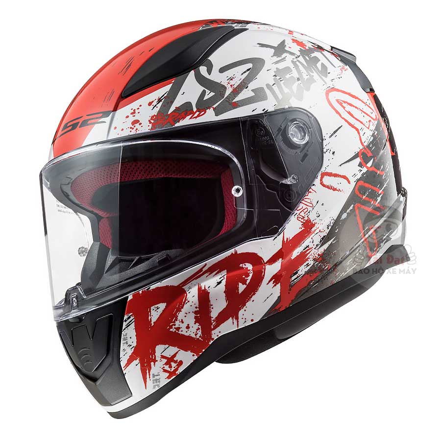 Fullface LS2 FF353 Rapid Naughty Trắng Đỏ