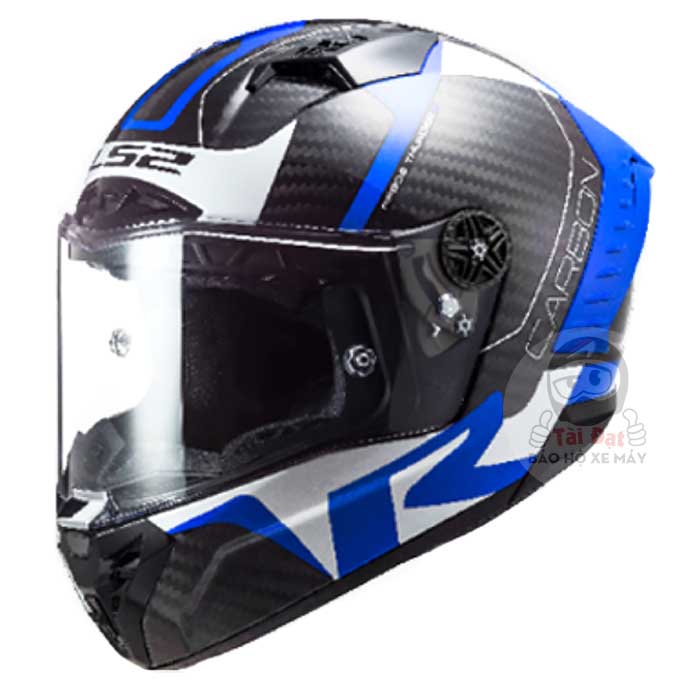 LS2 FF805 Thunder Racing 1 Xanh Trắng