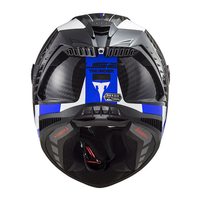 LS2 FF805 Thunder Racing 1 Xanh Trắng