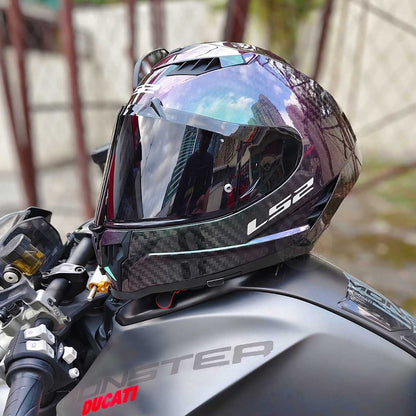 LS2 Dragon FF807 Carbon Chameleon