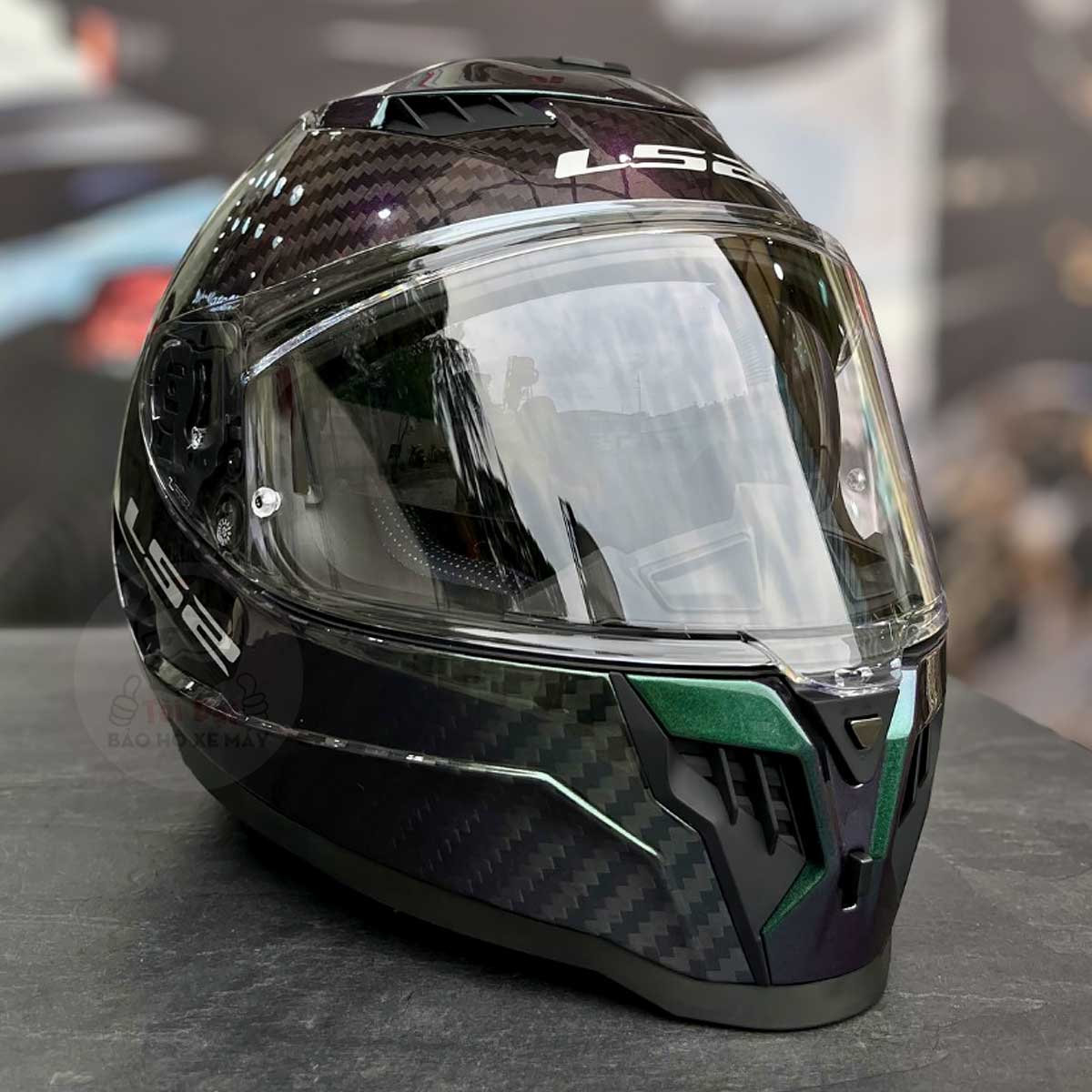 LS2 Dragon FF807 Carbon Chameleon