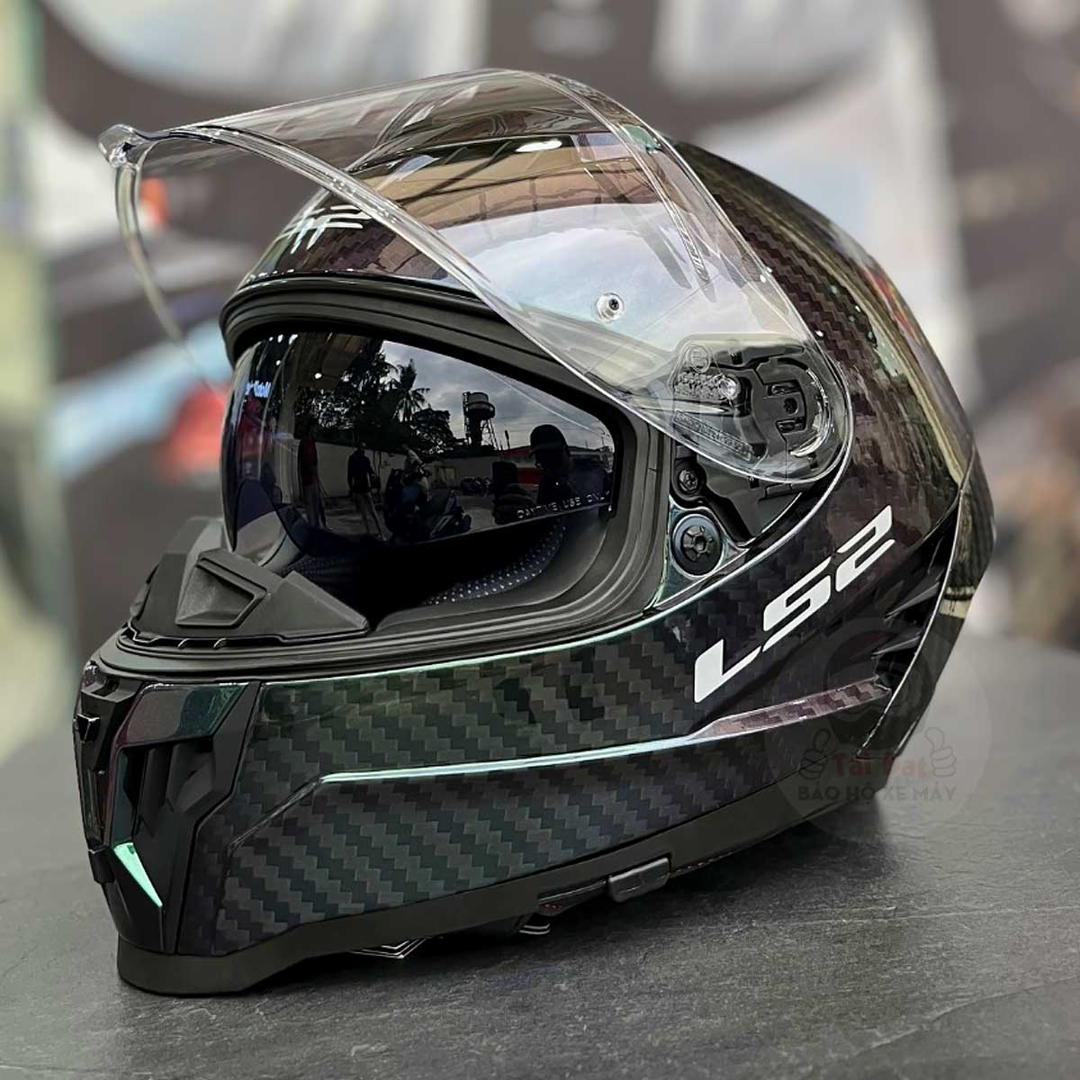 LS2 Dragon FF807 Carbon Chameleon
