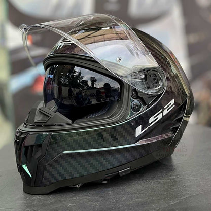 LS2 Dragon FF807 Carbon Chameleon