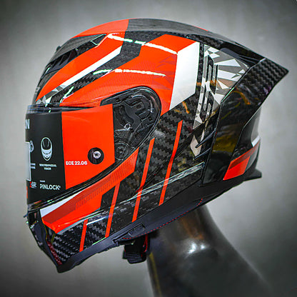 LS2 Dragon FF807 Carbon Trax Red