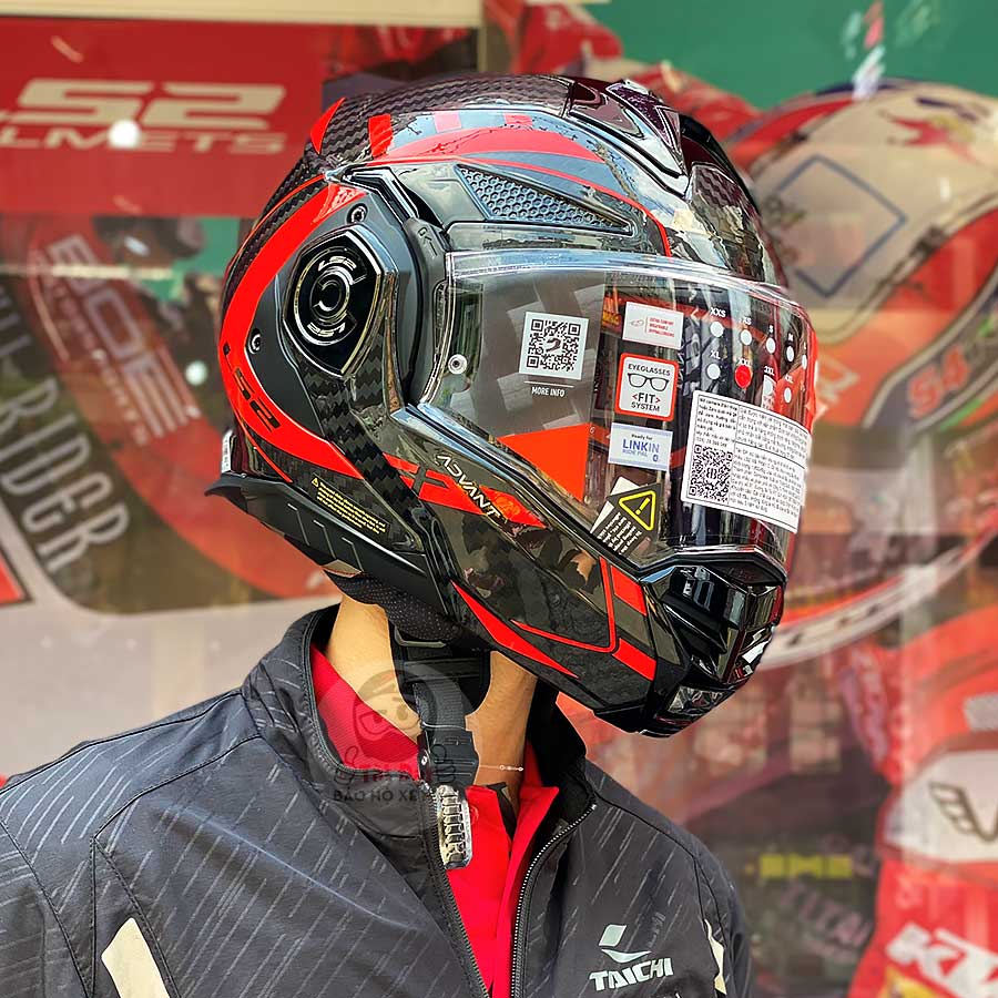 LS2 Advant X Carbon Future Đỏ FF901
