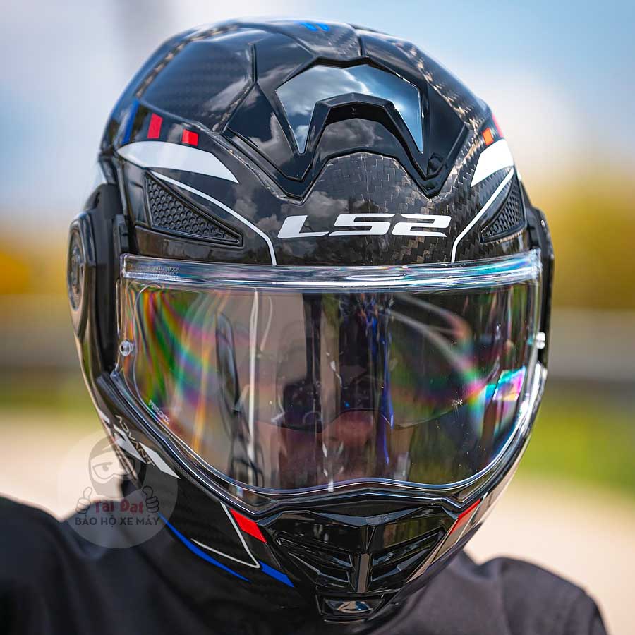 LS2 Advant X Carbon Future Xanh Đỏ FF901