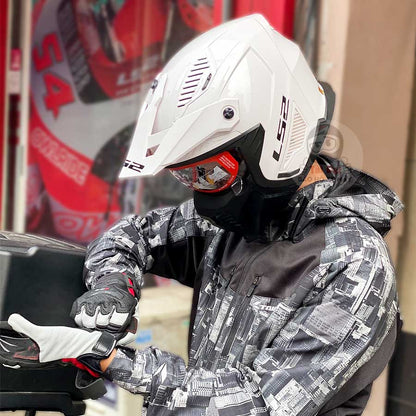 LS2 Drifter Of606 Trắng bóng