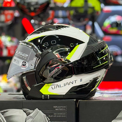 LS2 Valiant II Codex Trắng Đen FF900