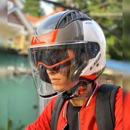 LS2 OF600 Copter Urbane Đỏ
