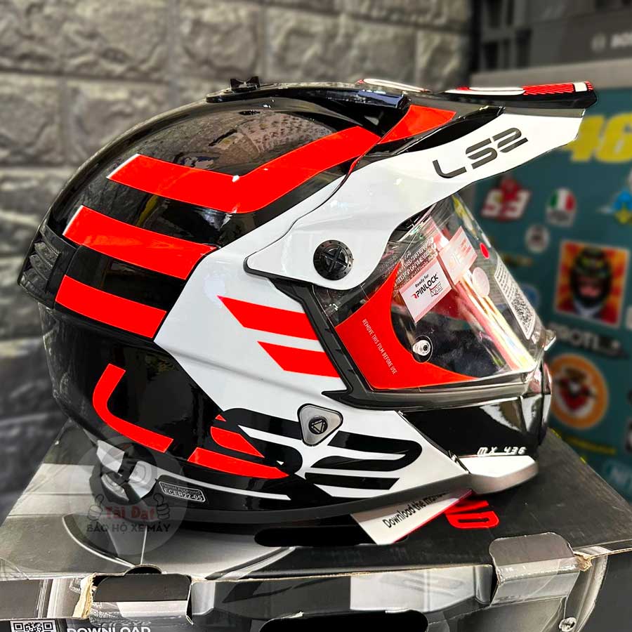 LS2 Pioneer Adventurer Đen trắng MX436