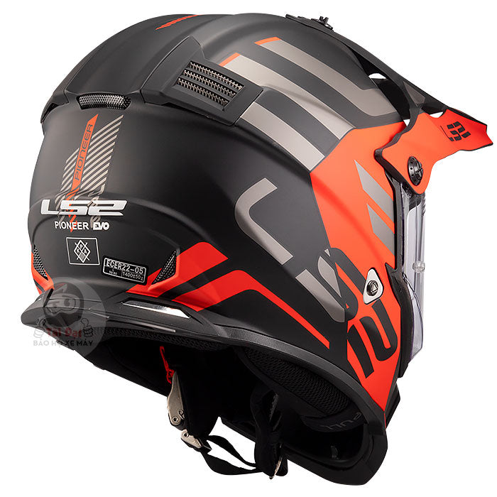 LS2 Pioneer Adventurer Đen cam MX436