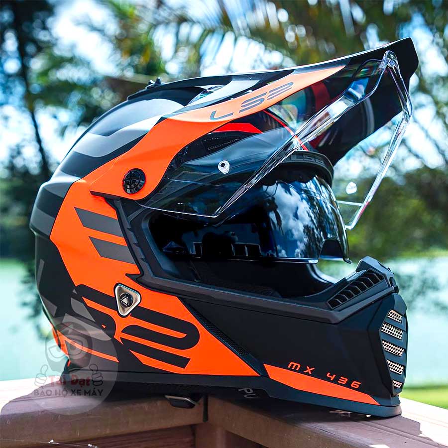 LS2 Pioneer Adventurer Đen cam MX436