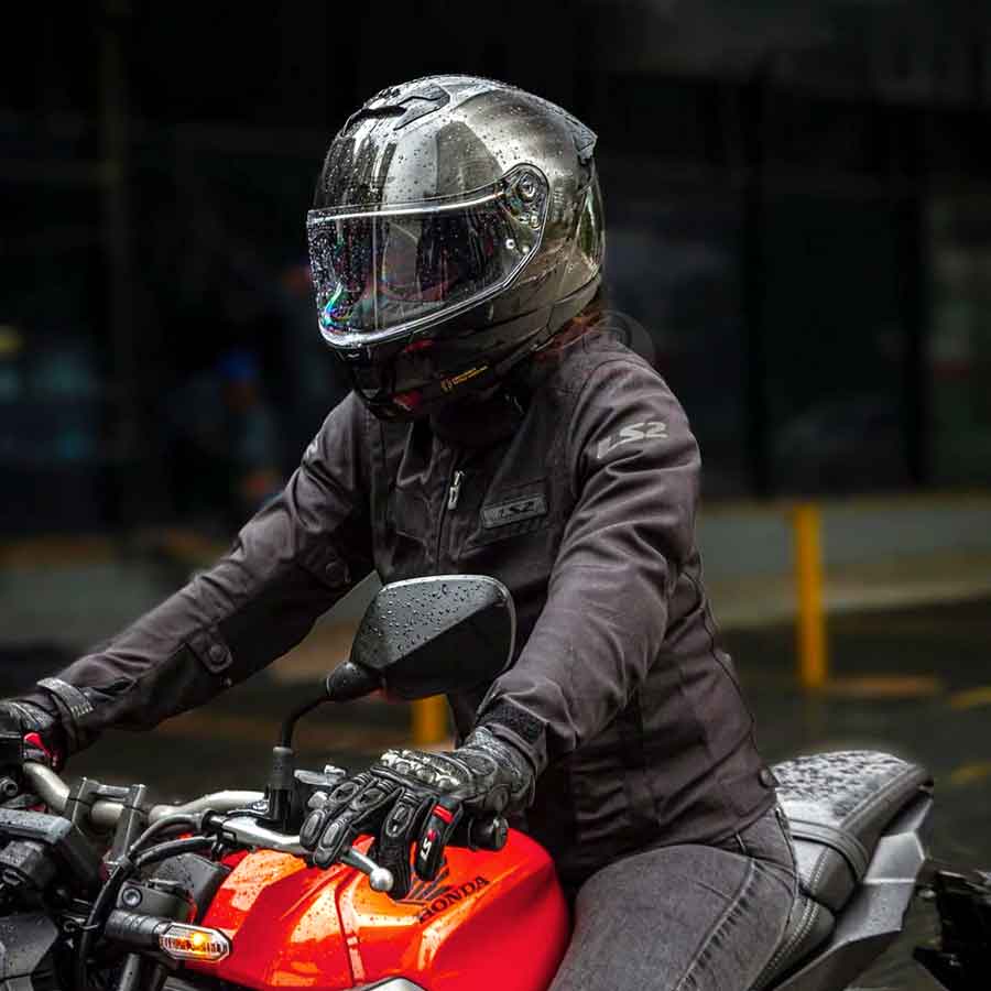 LS2 FF808 Stream II Jeans xám xước