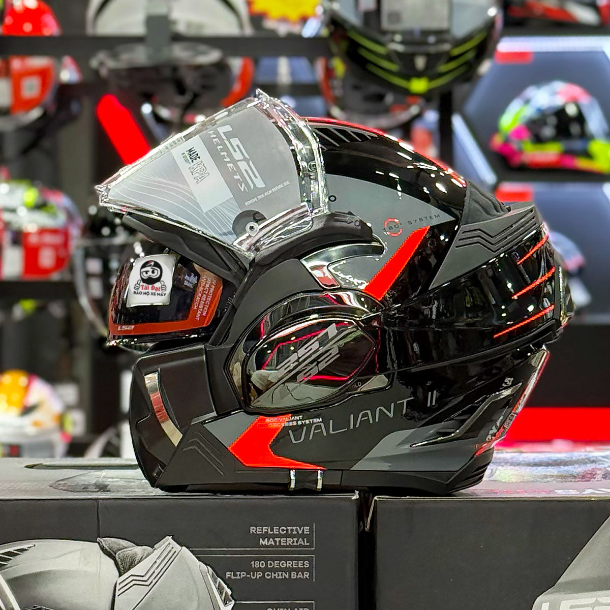 LS2 Valiant II Codex Đỏ Đen FF900