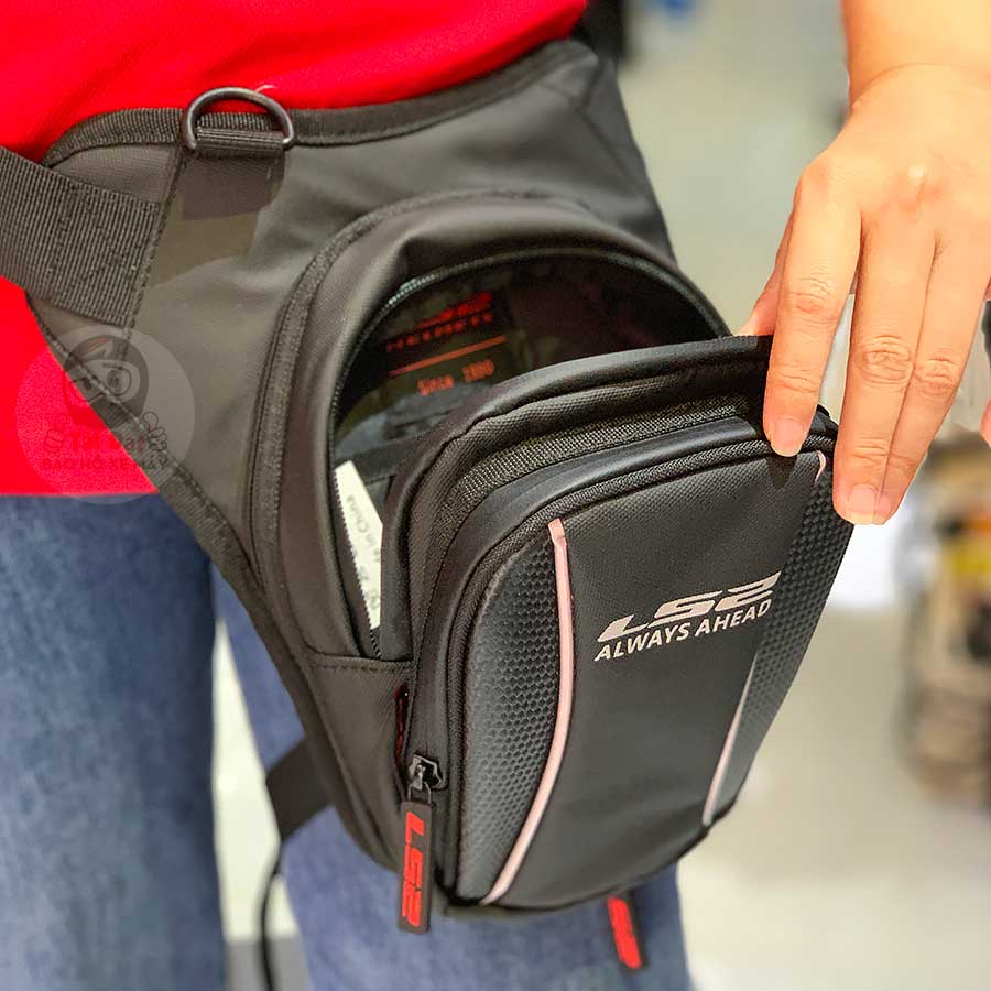 Túi đeo đùi Ls2 Carbon Grain Black 6L